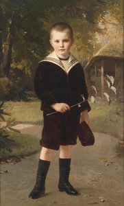 Ragazzo in uniforme da marinaio, firmato, datato H. Lauenstein 1892